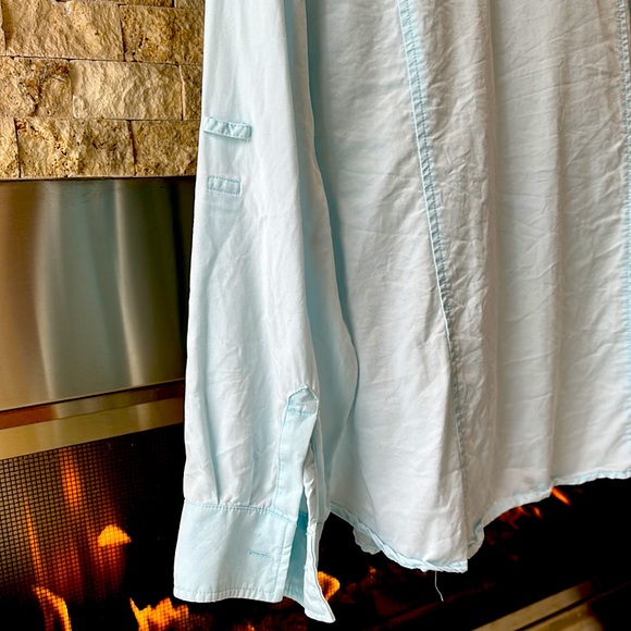 Lane Bryant Light Blue Button Front Shirt Size 20 - Picture 4 of 4